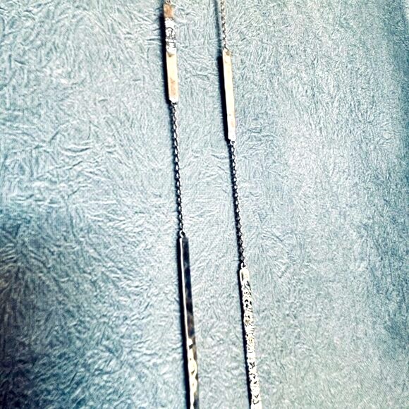 Vintage Silpada "Fine Lines" Necklace.925 Engraved and Hammered Silver N3020 - Picture 5 of 9